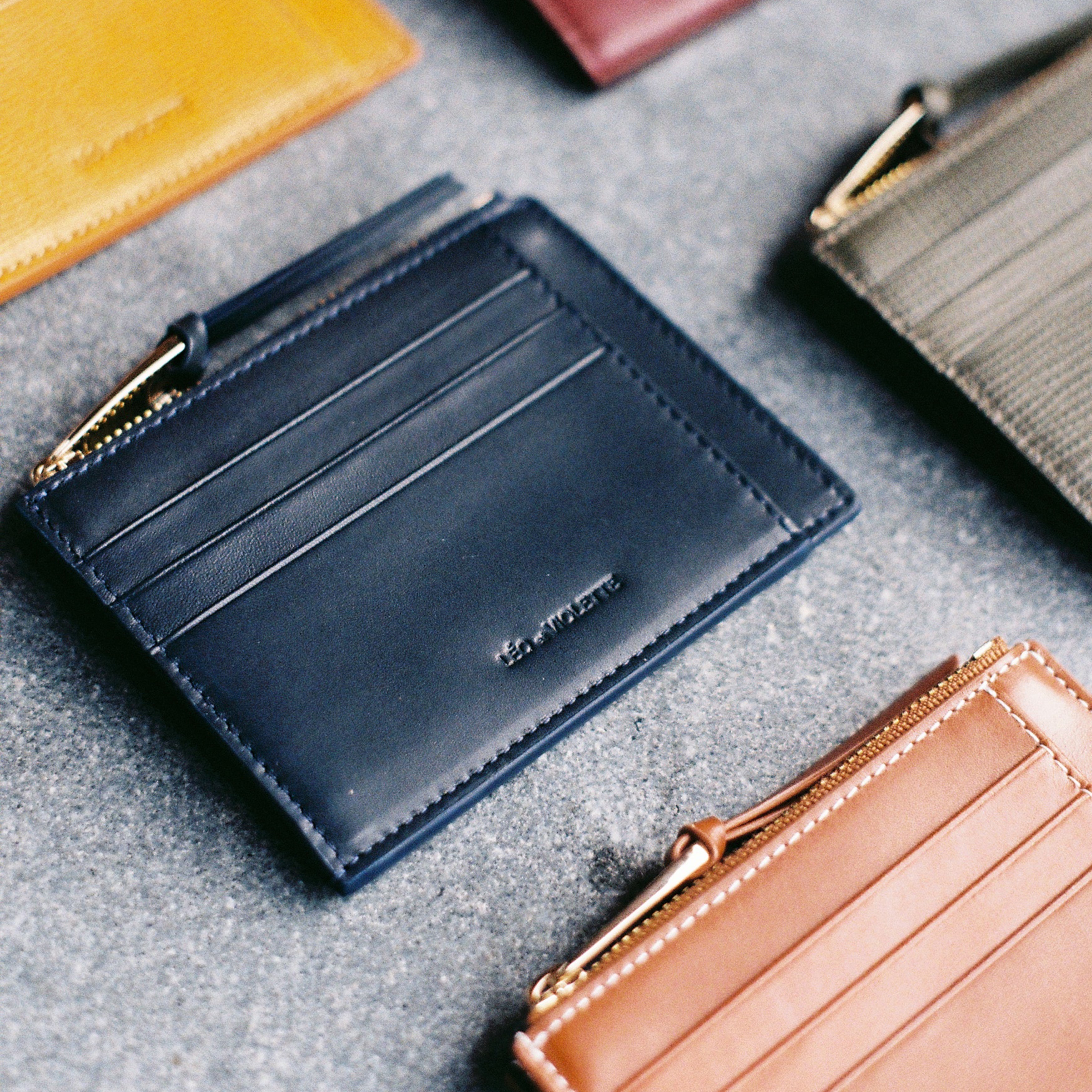 Le Porte-cartes ID Zippé - Léo et Violette #navy
