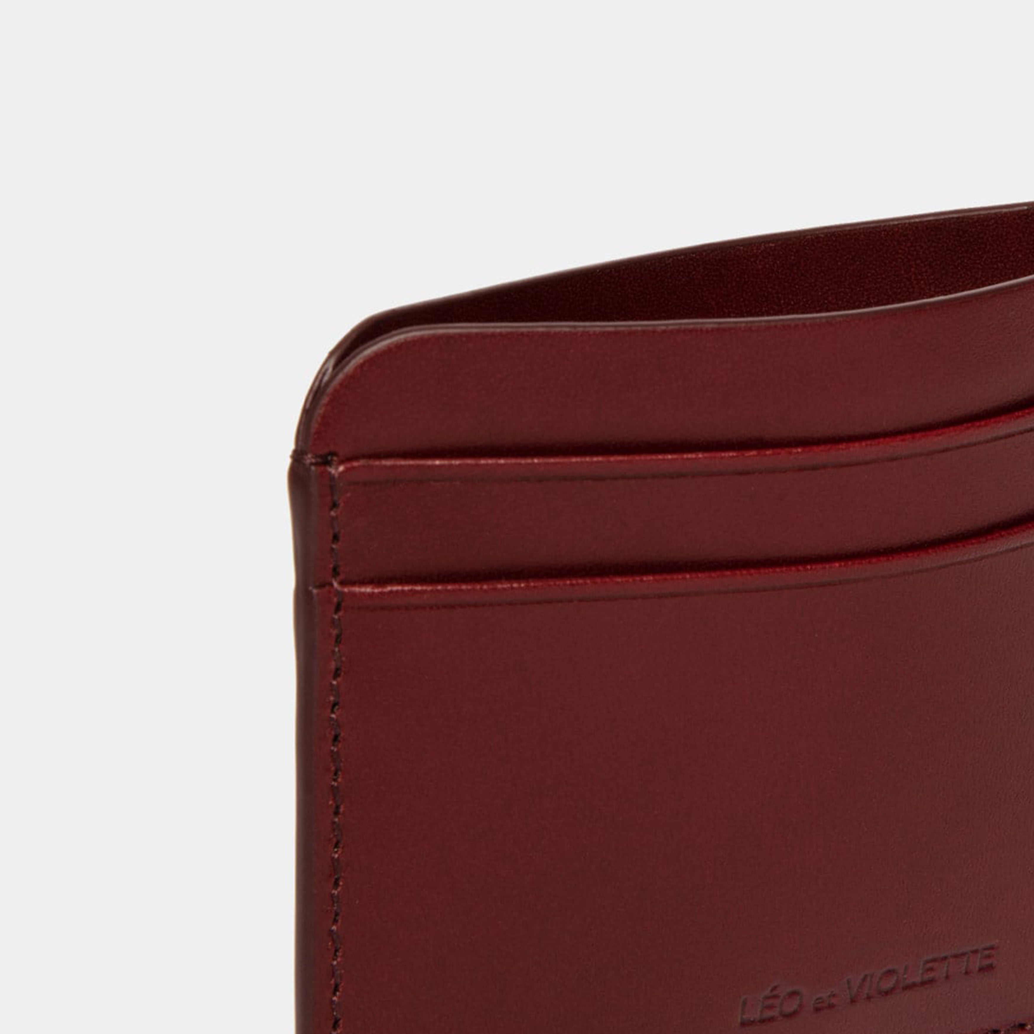 Le Porte-Cartes - Léo et Violette #burgundy