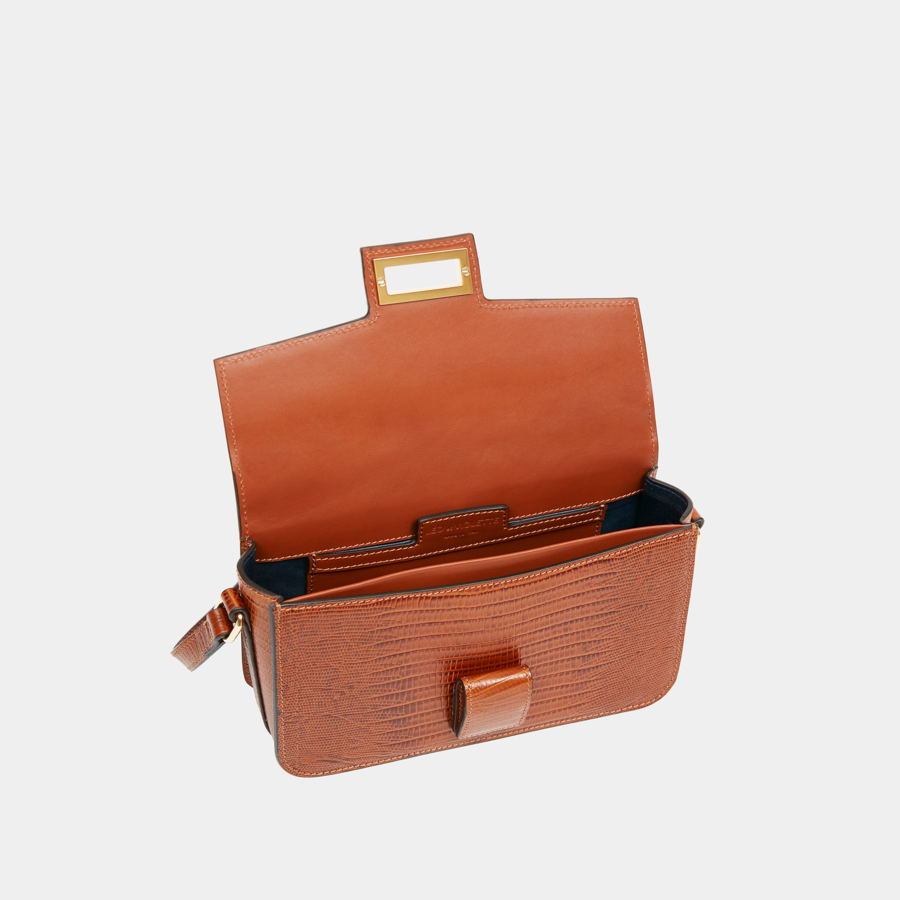Le Sac Baguette - Léo et Violette #printed_lizard_camel