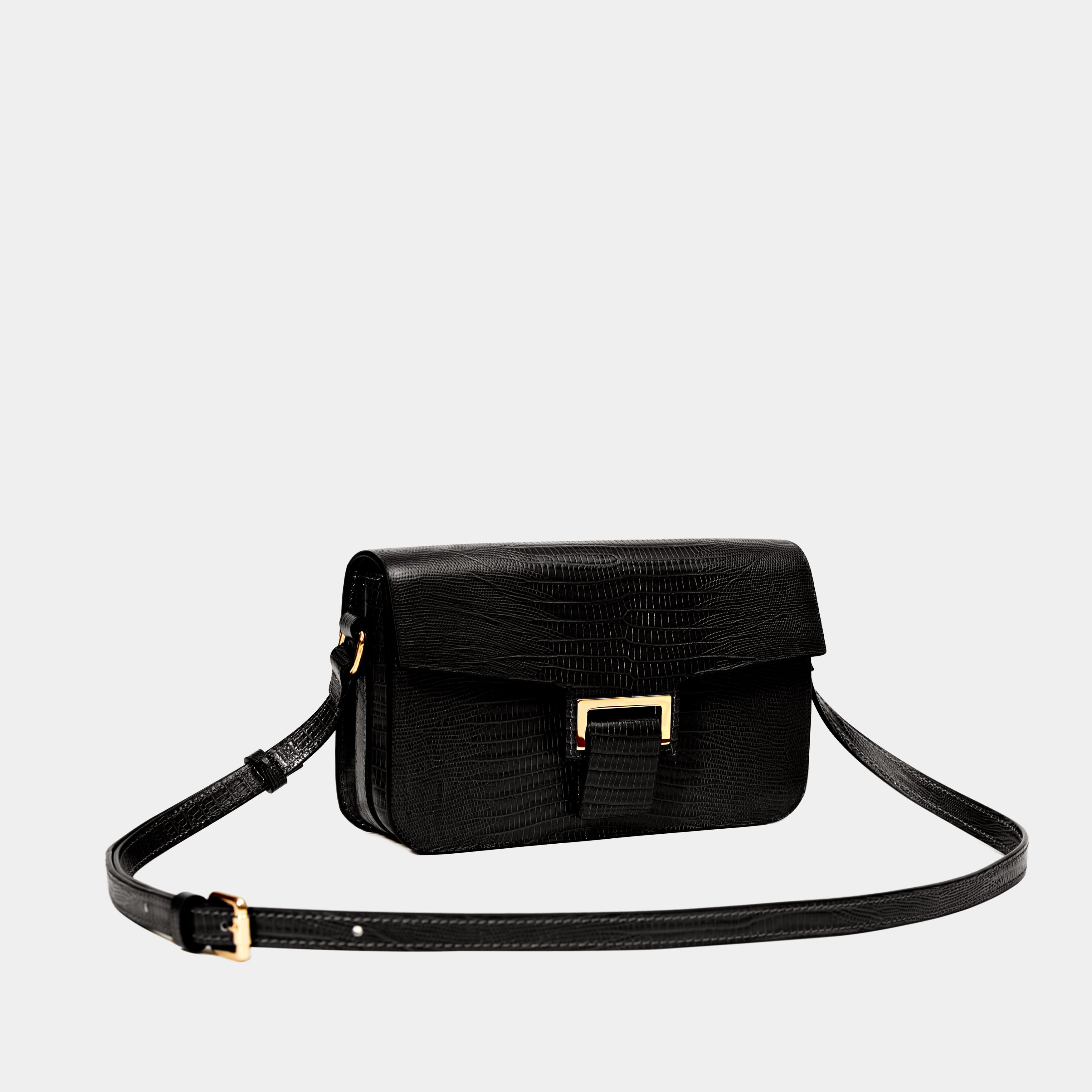 Le Sac Baguette - Léo et Violette #printed_lizard_black