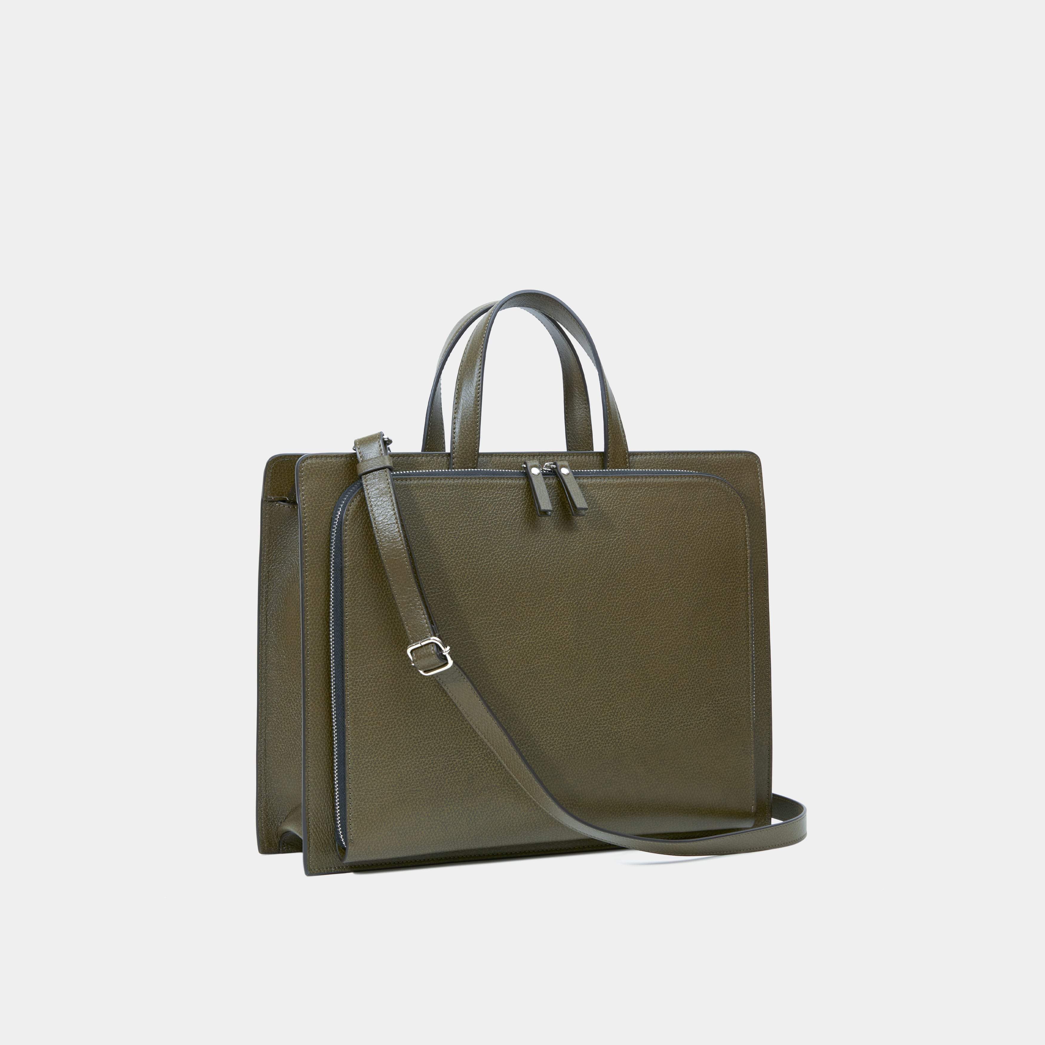 Le Nouveau Cartable - Léo et Violette #khaki_pebbled_leather