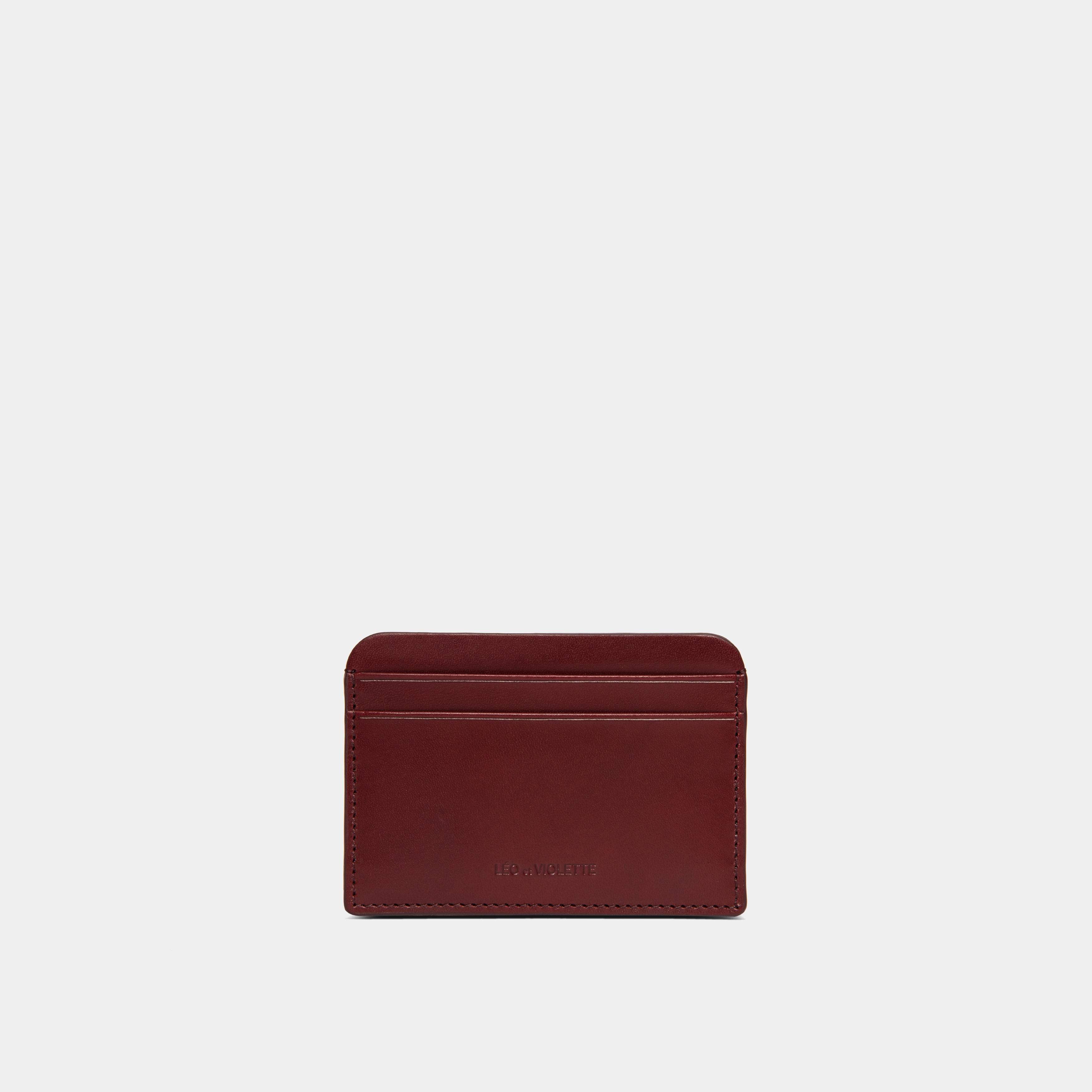 Le Porte-Cartes - Léo et Violette #burgundy