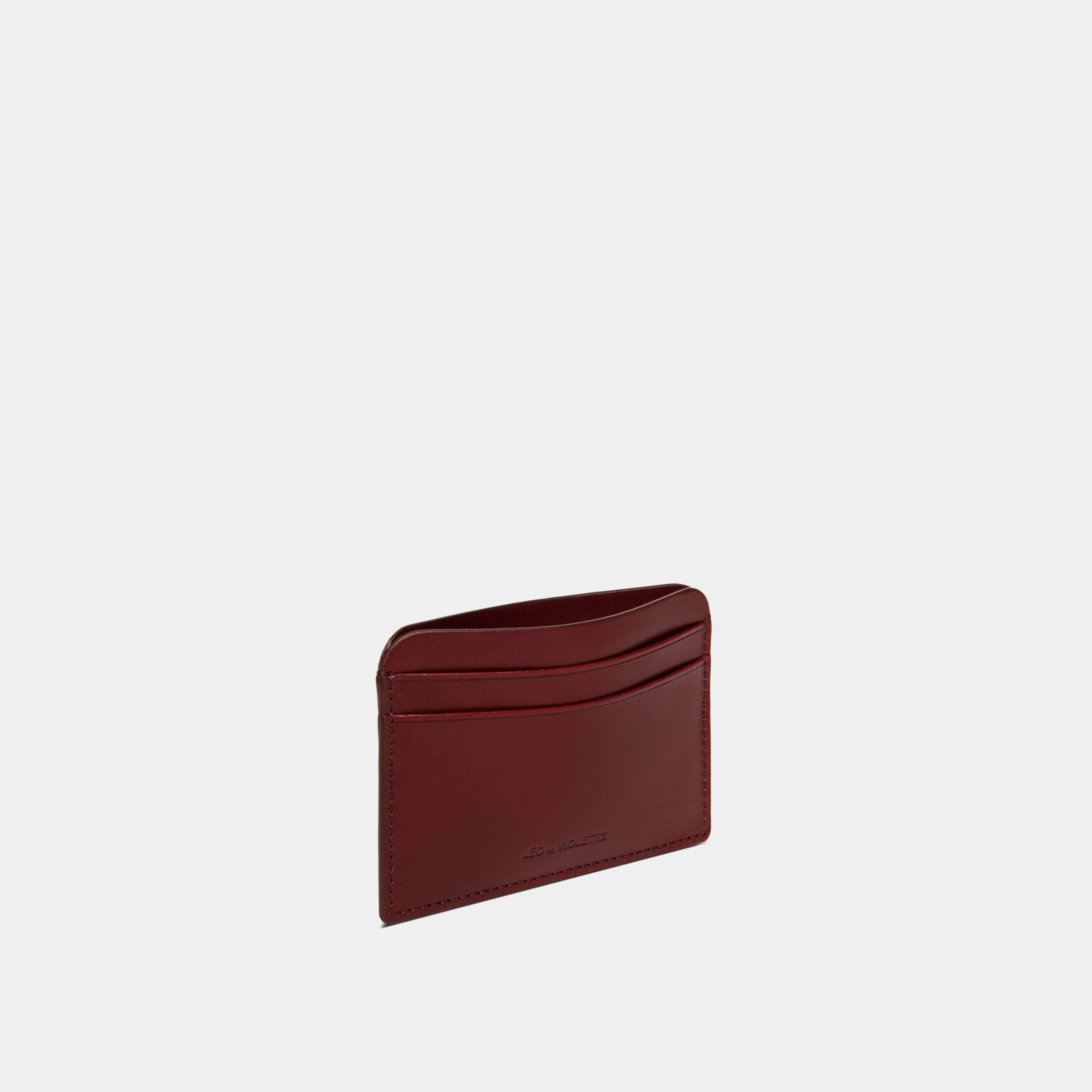 Le Porte-Cartes - Léo et Violette #burgundy