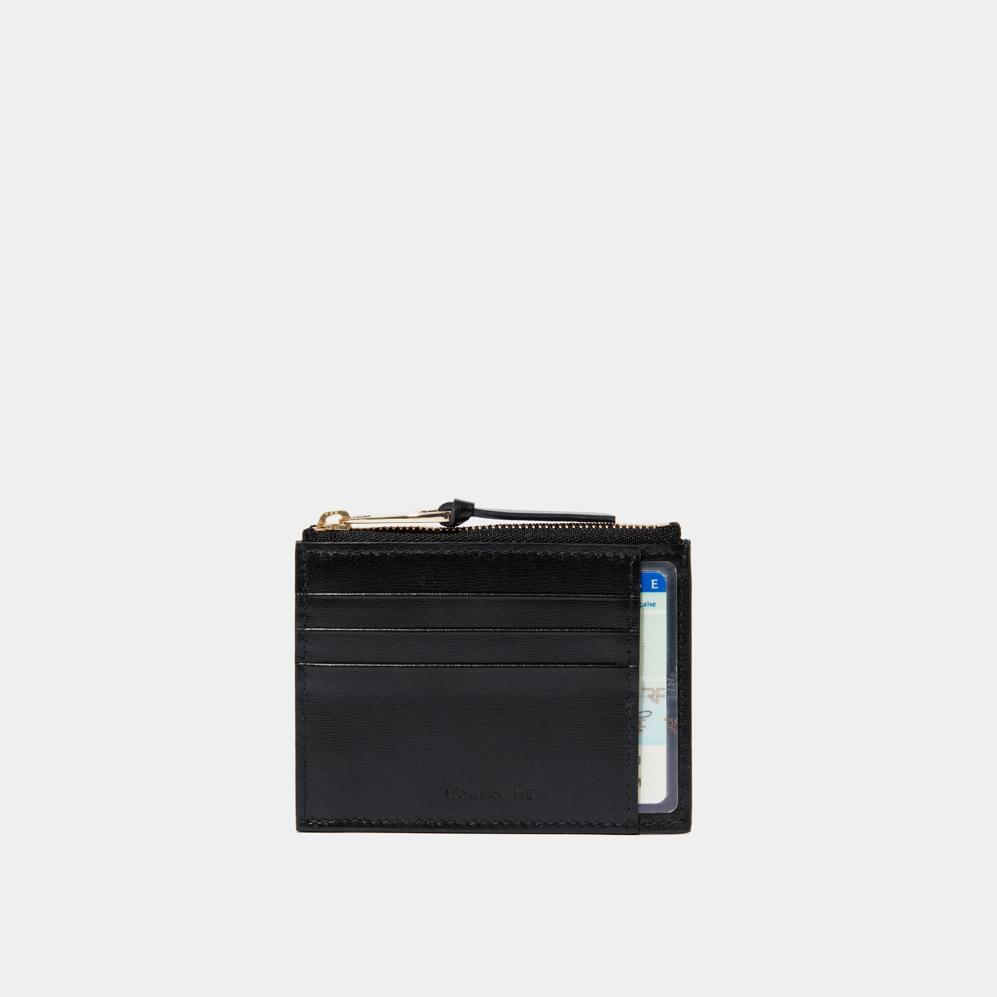 Le Porte-cartes ID Zippé - Léo et Violette #black_liege
