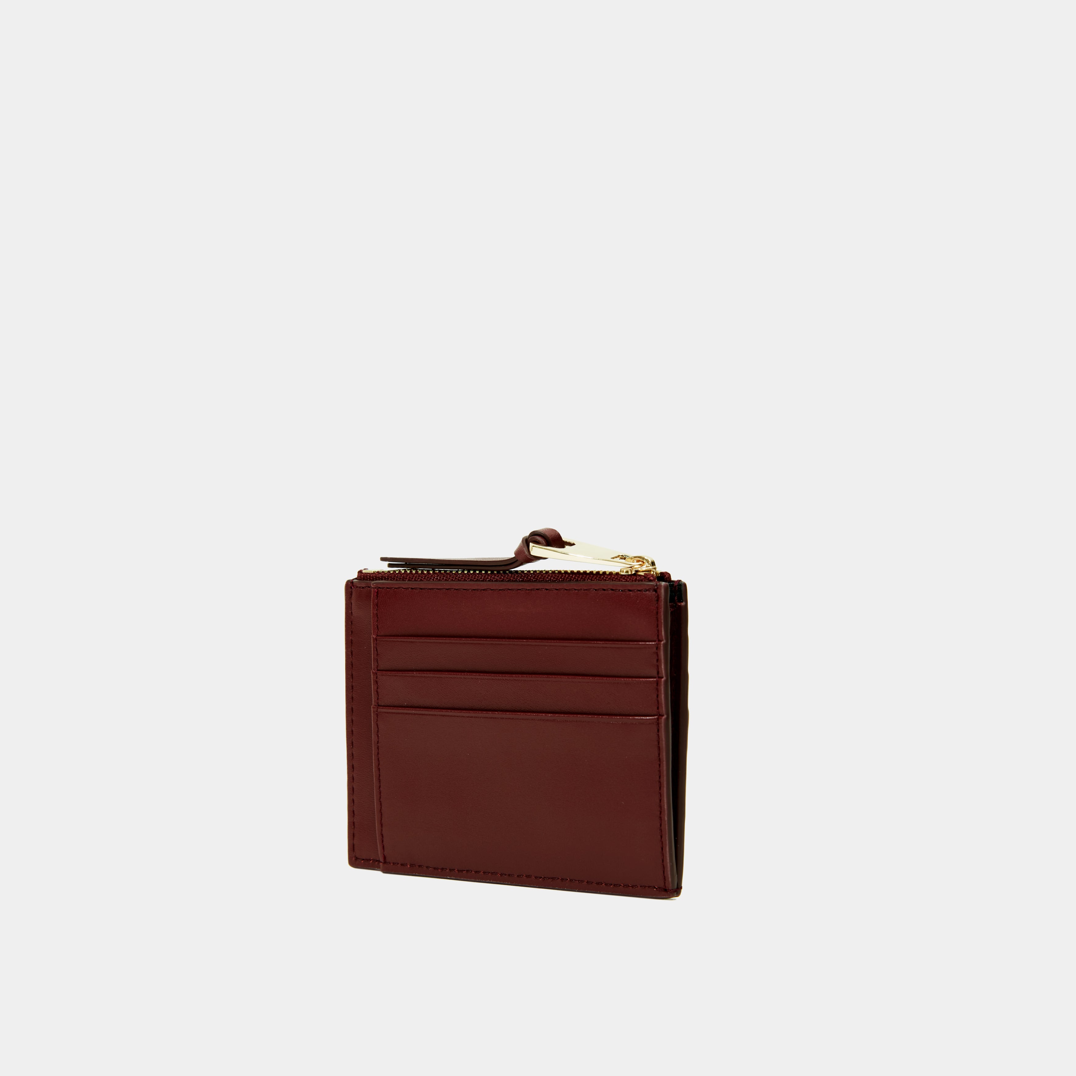 Le Porte-cartes ID Zippé - Léo et Violette #burgundy