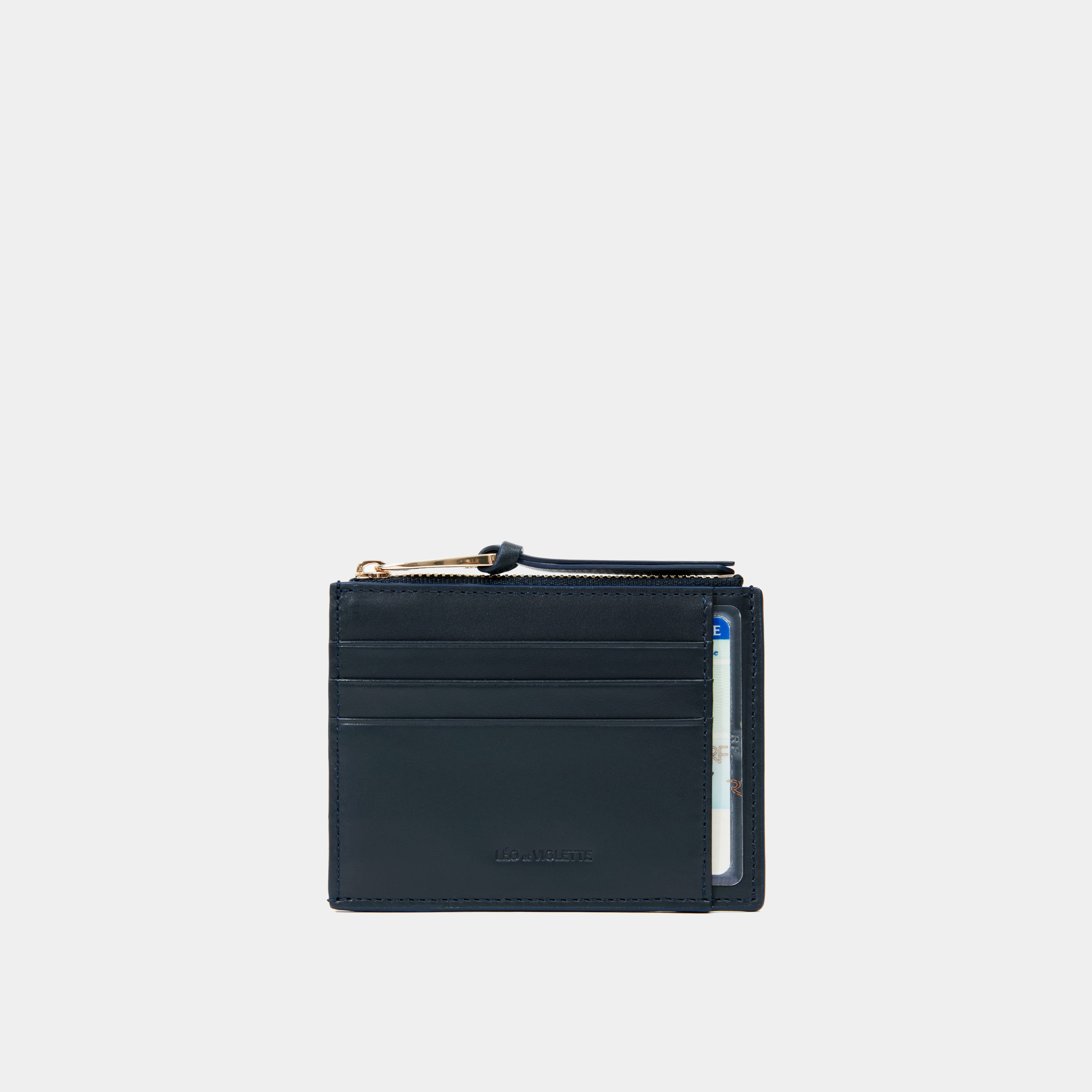 Le Porte-cartes ID Zippé - Léo et Violette #navy