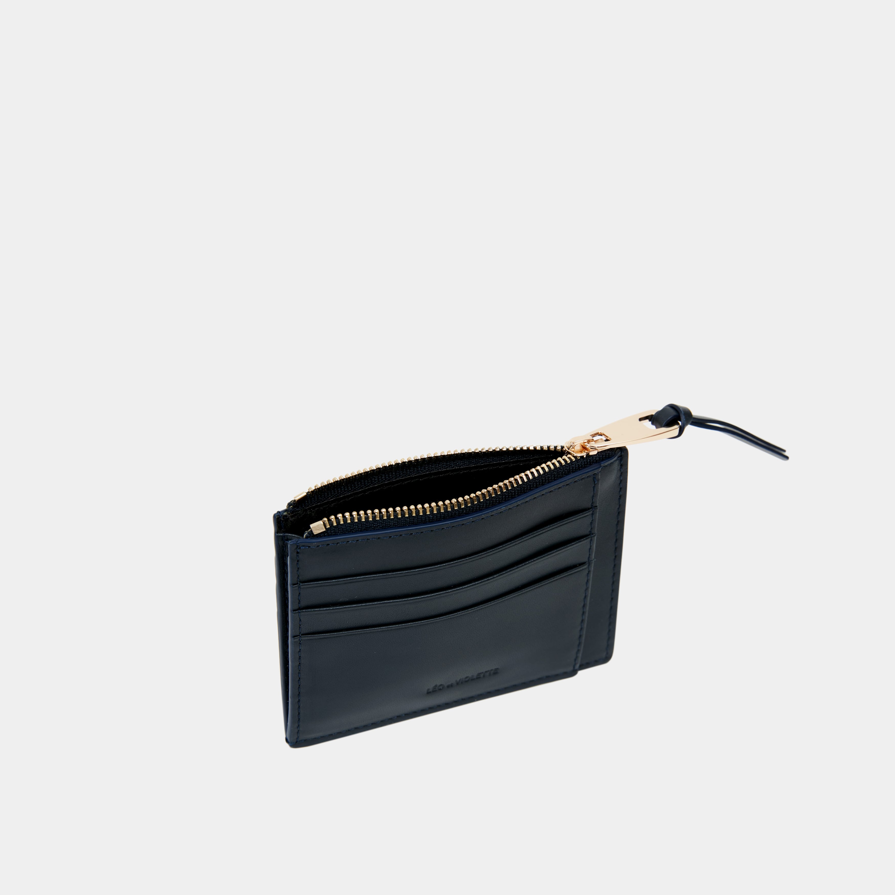 Le Porte-cartes ID Zippé - Léo et Violette #navy