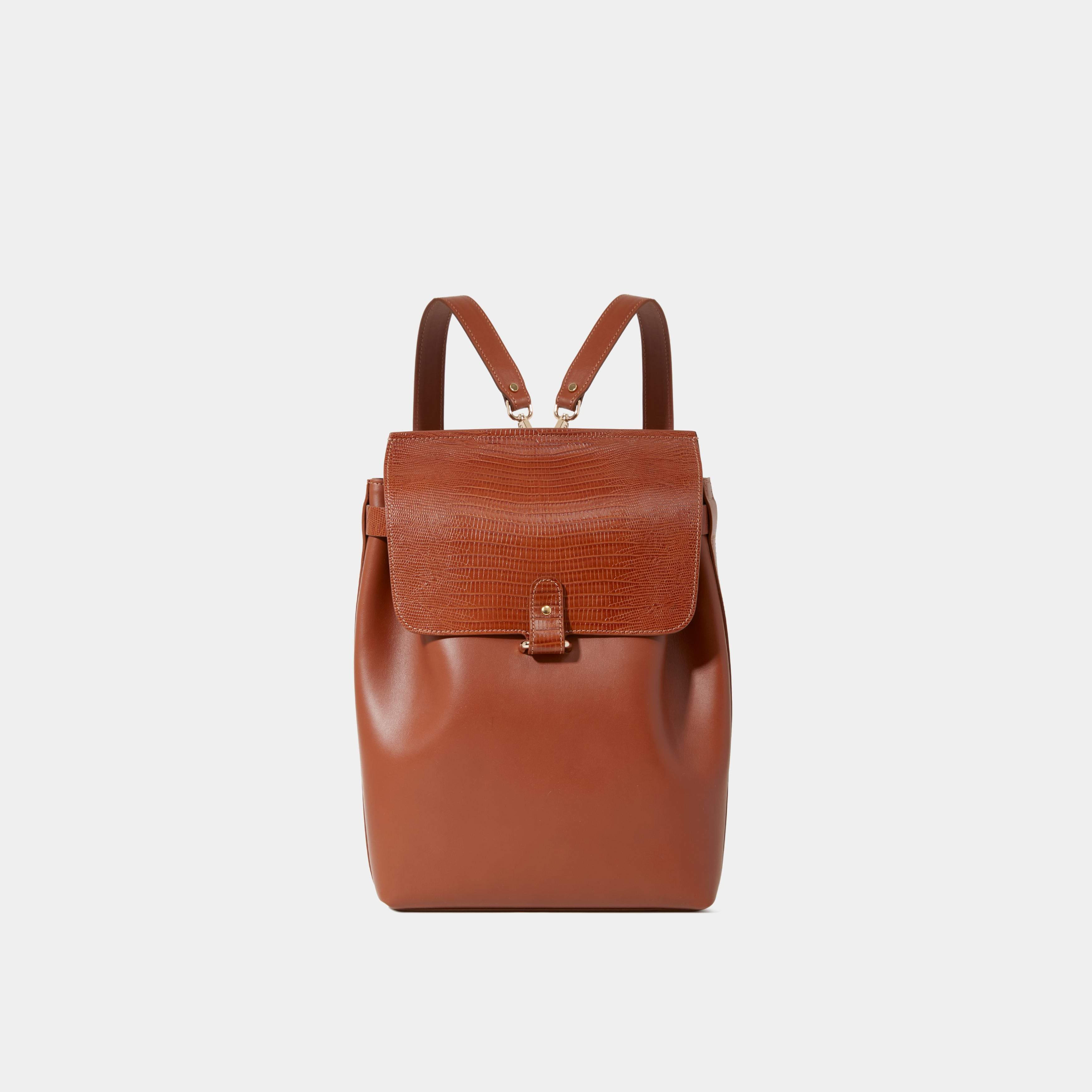 Le Backpack - Léo et Violette #printed_lizard_camel