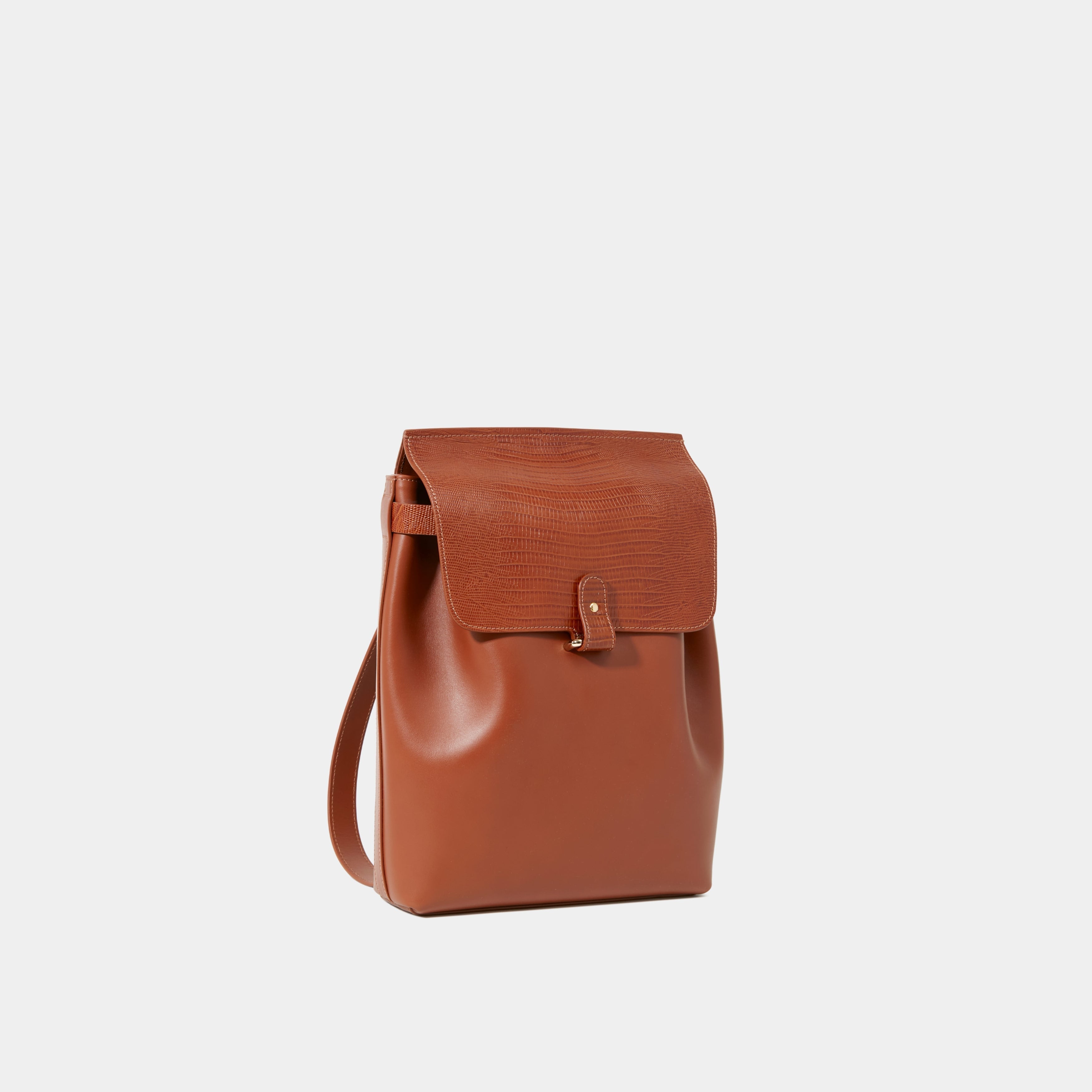 Le Backpack - Léo et Violette #printed_lizard_camel