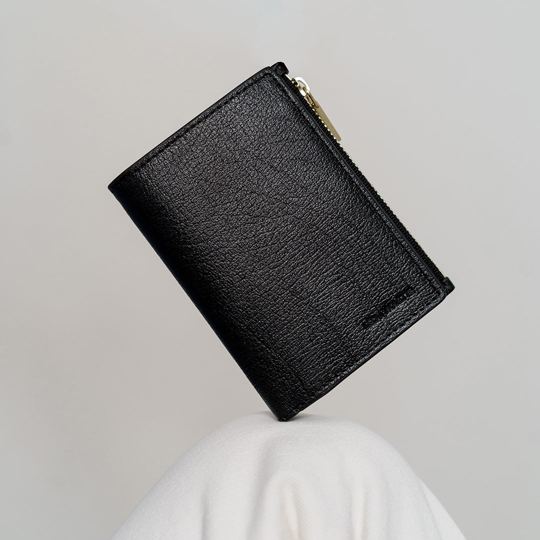 Le Portefeuille Zippé - Léo et Violette #printed_buffalo_black