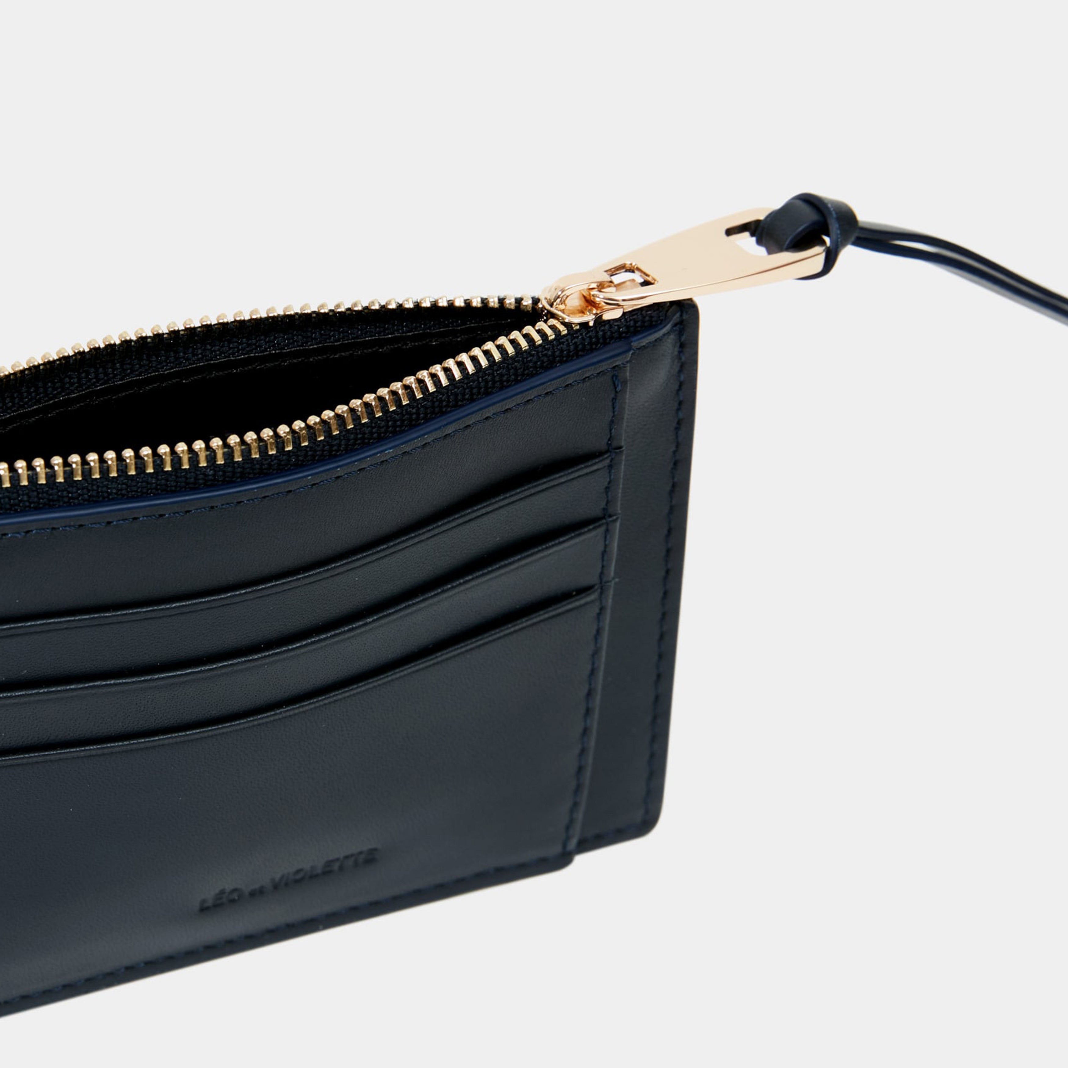 Le Porte-cartes ID Zippé - Léo et Violette #navy