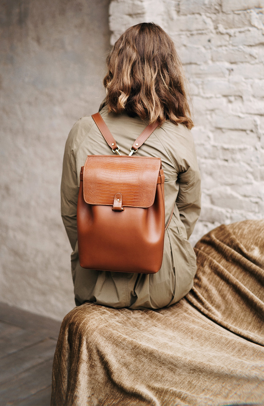 Le Backpack - Léo et Violette #printed_lizard_camel