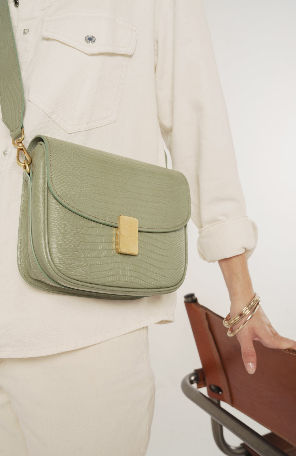 Le Nova - Léo et Violette #printed_lizard_almond_green