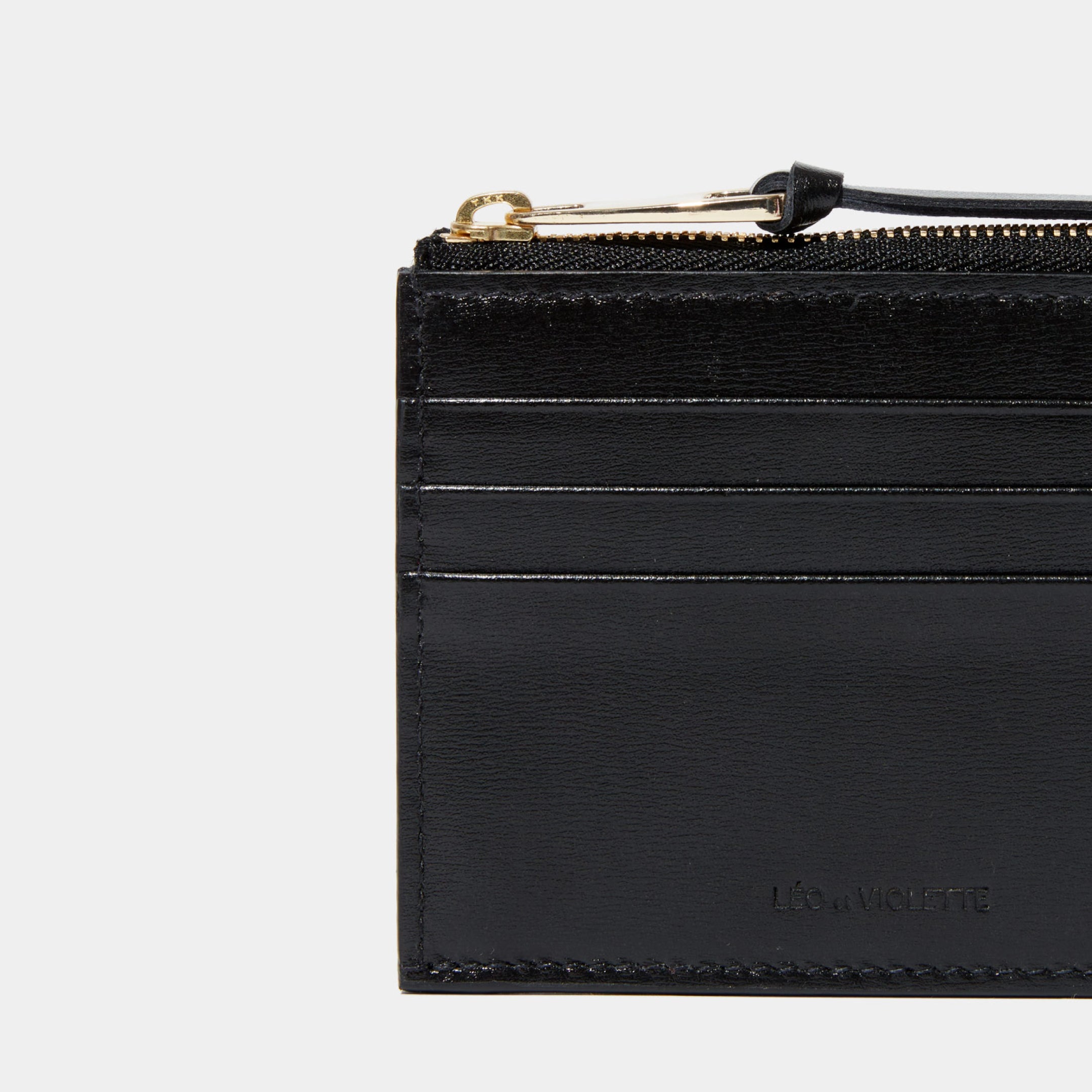 Le Porte-cartes ID Zippé - Léo et Violette #black_liege